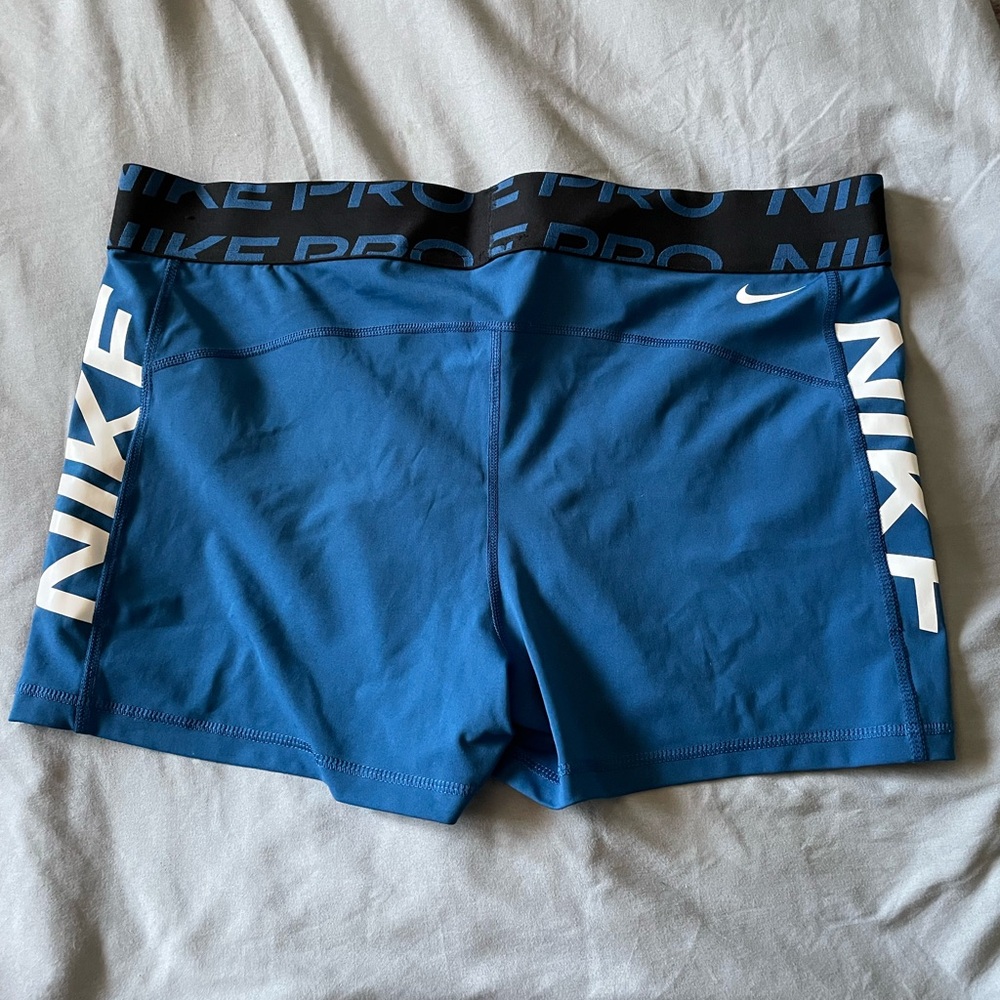 Nike Pro Dri-Fit Compression Shorts blue with Black Women’s 2XL